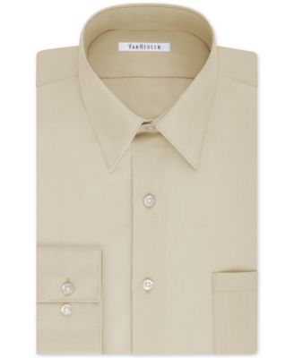 Men's Bigger Fit Wrinkle Free Poplin Solid Dress Shirt