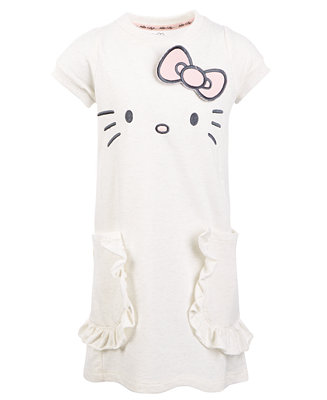 Hello Kitty Little Girls French Terry Embroidered Dress - Macy's