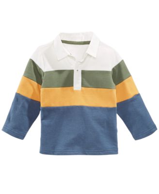 First Impressions Baby Boys Colorblocked Rugby Polo Shirt, Created for Macy's