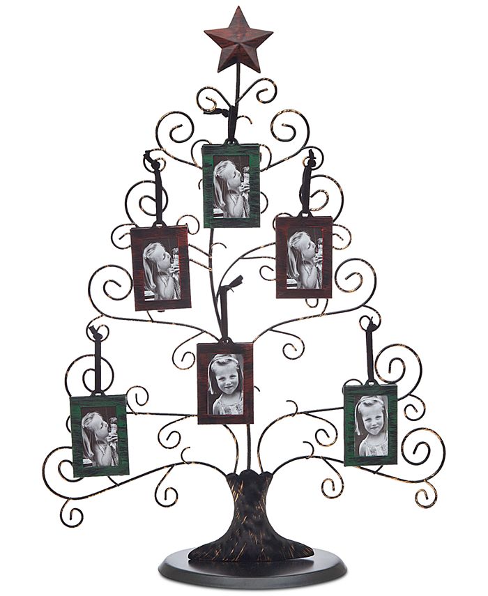 Philip Whitney - Medium Christmas Tree Picture Holder & 6 Frames