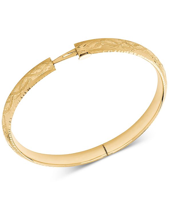 Macy's Engraved Bangle Bracelet in 14k Gold & Reviews - Bracelets ...