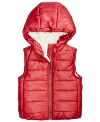 boys puffer vest with hood