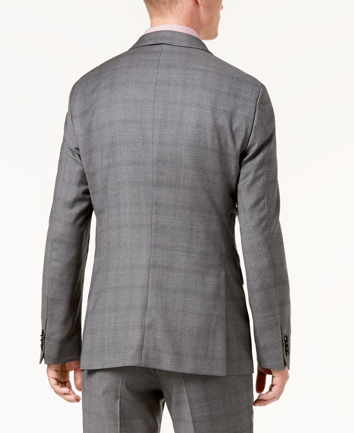 Hugo Boss Men's ModernFit Medium Gray Glen Plaid Suit Jacket Macy's