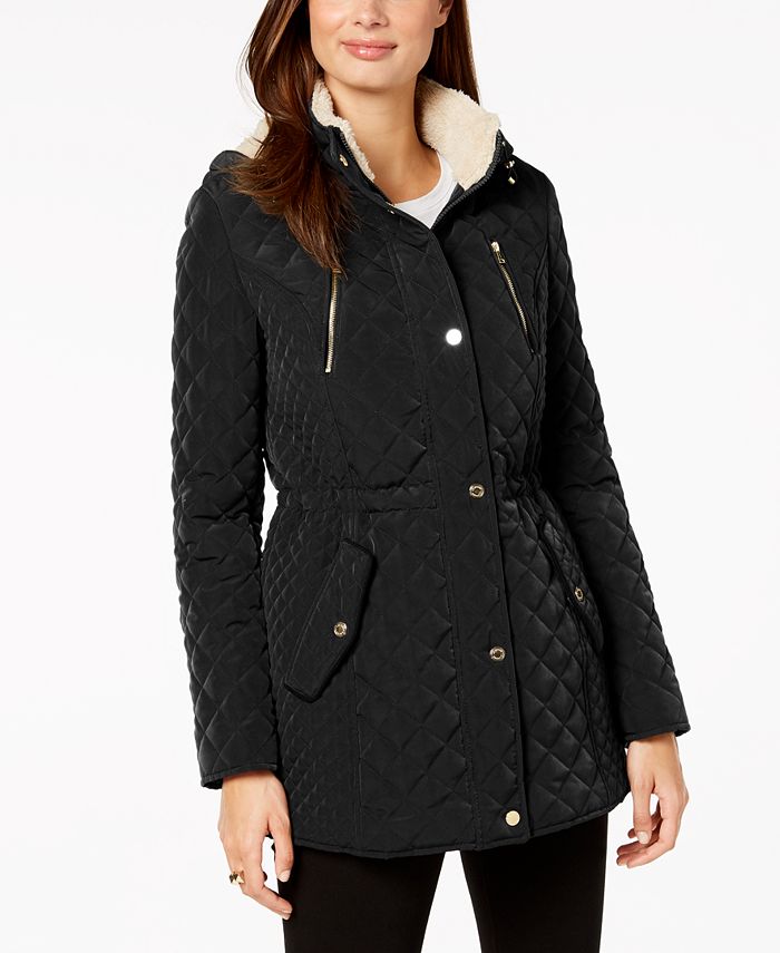 Laundry by Shelli Segal Petite FleeceLined Quilted Coat Macy's