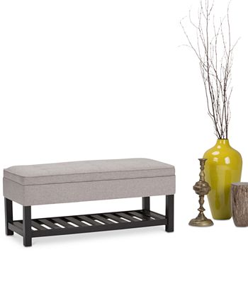 Simpli Home - Verona Storage Ottoman, Quick Ship