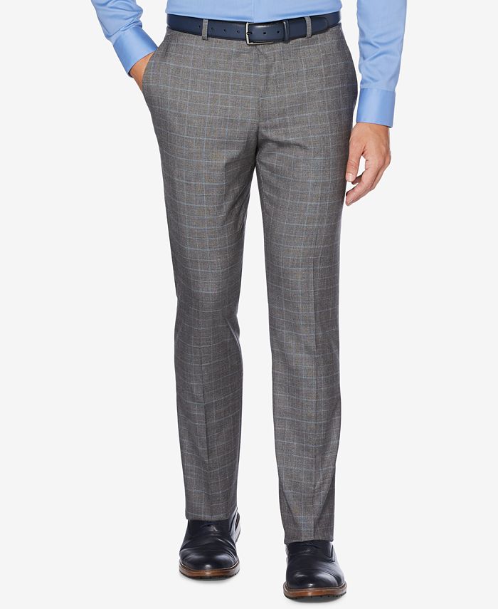 Perry Ellis Portfolio Men's SlimFit Performance Stretch Check Dress
