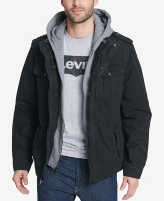 levi's hooded military trucker jacket