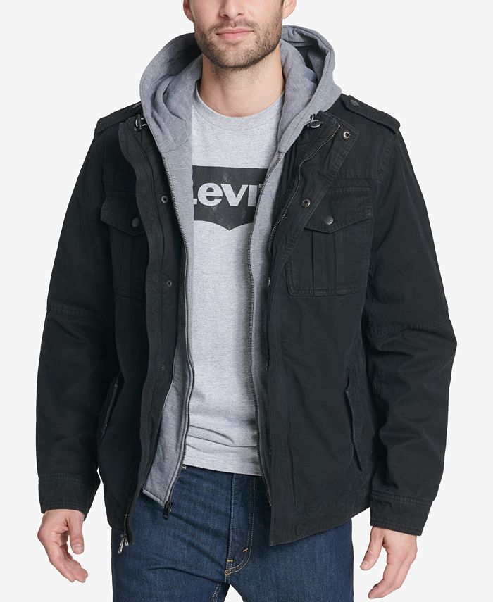 Levis Men's Sherpa Lined Hooded Jean Jacket