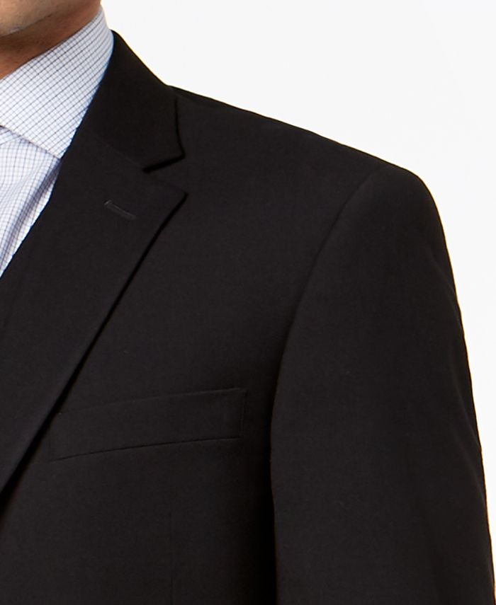 Tommy Hilfiger Men's Modern-Fit THFlex Stretch Black Twill Vested Suit ...