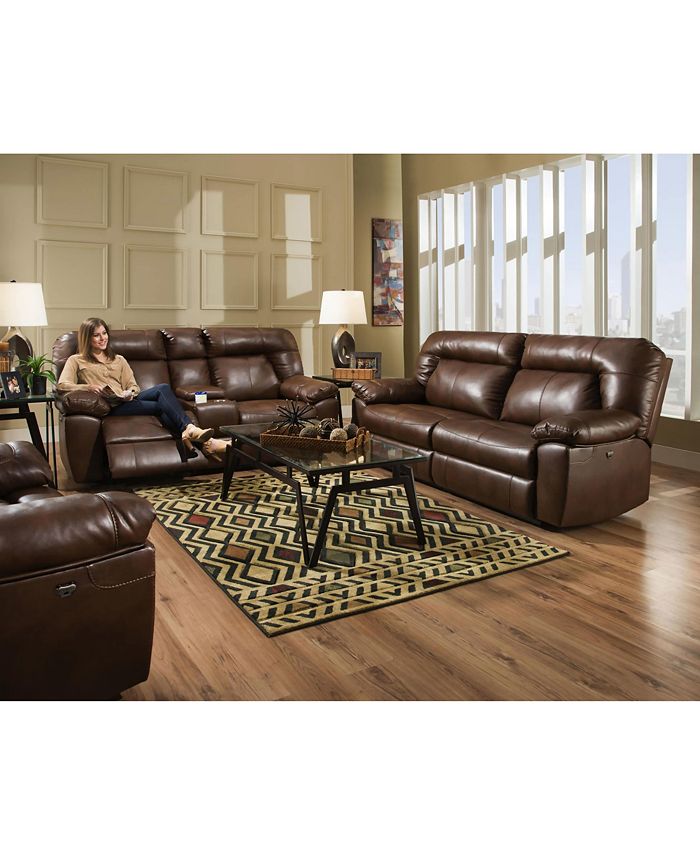 Chelsea Home Furniture Jackson Manual Reclining Loveseat With Console