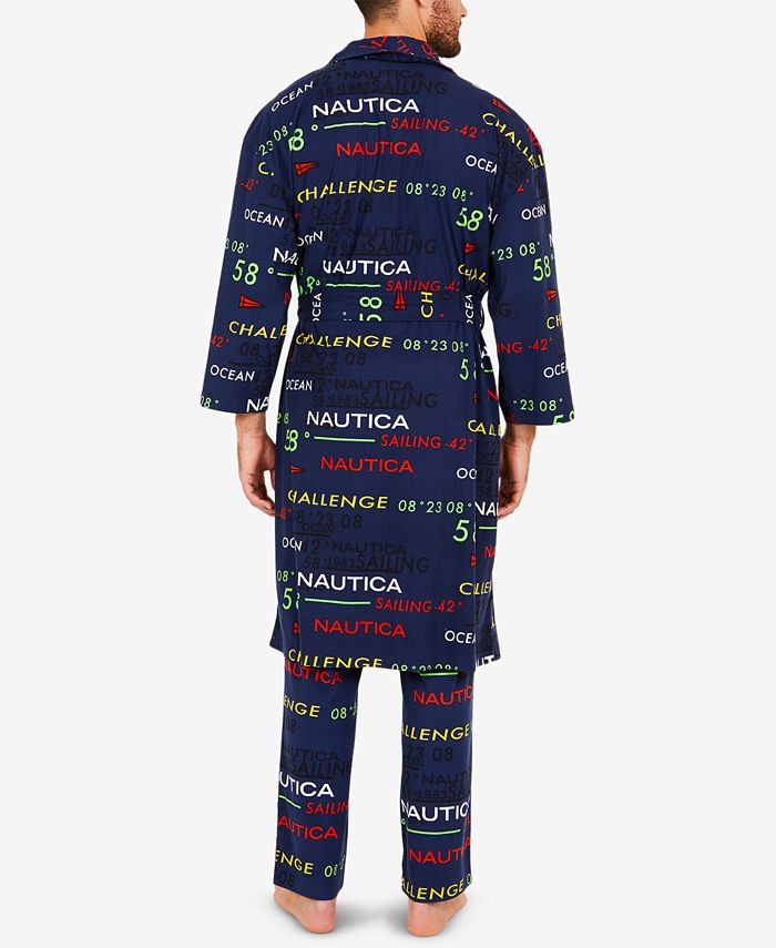 Nautica Men's Cozy Fleece Logo Robe Macy's