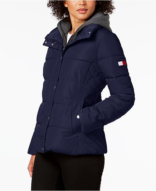 Tommy Hilfiger Knit Hood Puffer Coat Reviews Coats Women