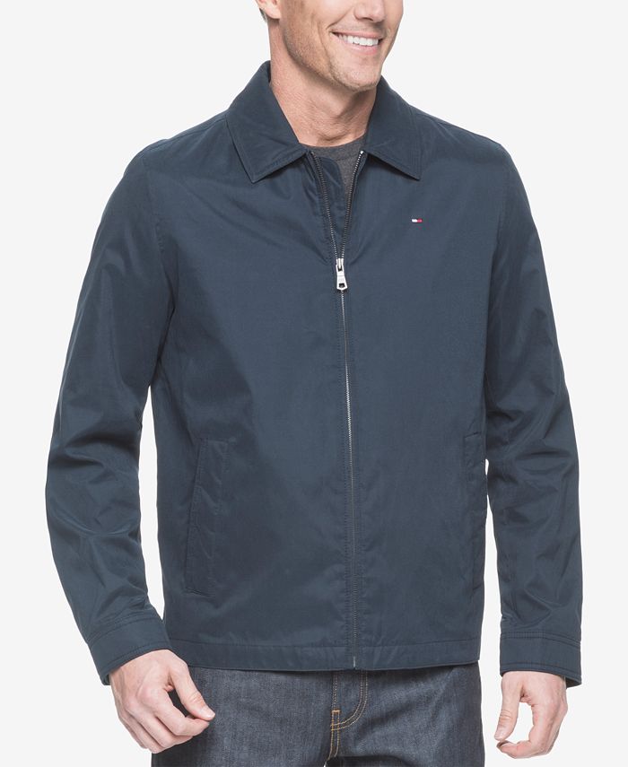Tommy Hilfiger Men's Classic Front-Zip Micro-Twill Jacket - Macy's