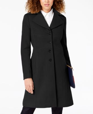 macys womens black coats