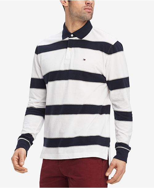 Tommy Hilfiger Men's King Striped Classic Fit Polo Shirt, Created for ...