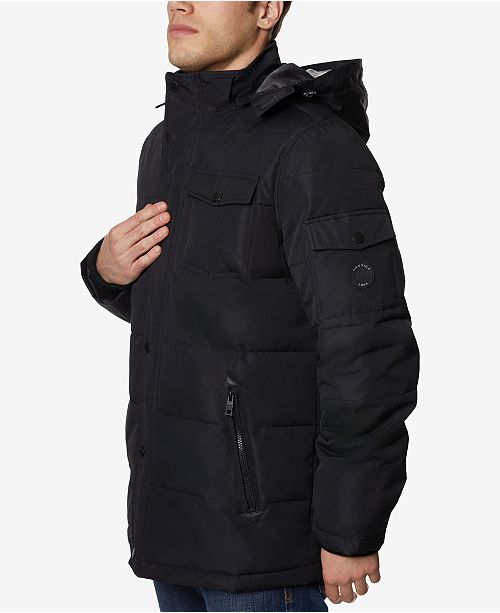 Nautica Men S Quilted Hooded Parka Reviews Coats Jackets