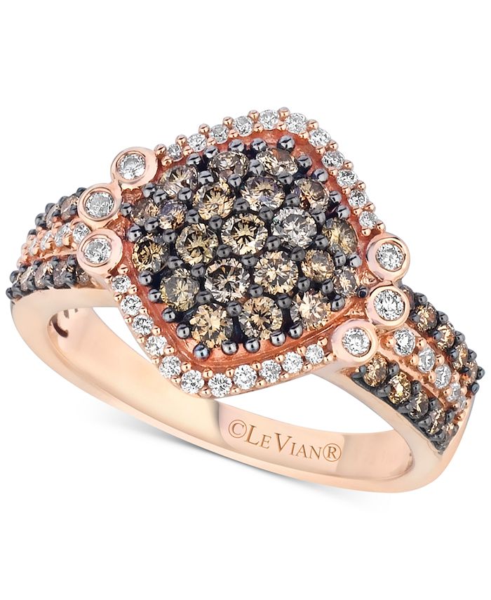 Le Vian - Diamond Cluster Ring (1-1/8 ct. t.w.) in 14k Rose Gold