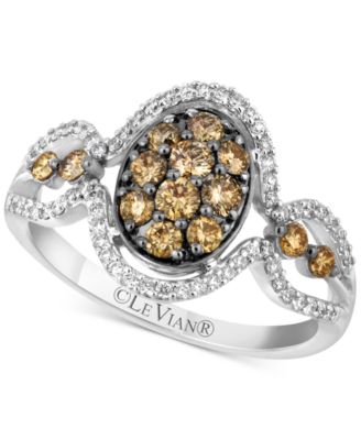 Le Vian - Diamond Oval Cluster Ring (3/4 ct. t.w.) in 14k White Gold