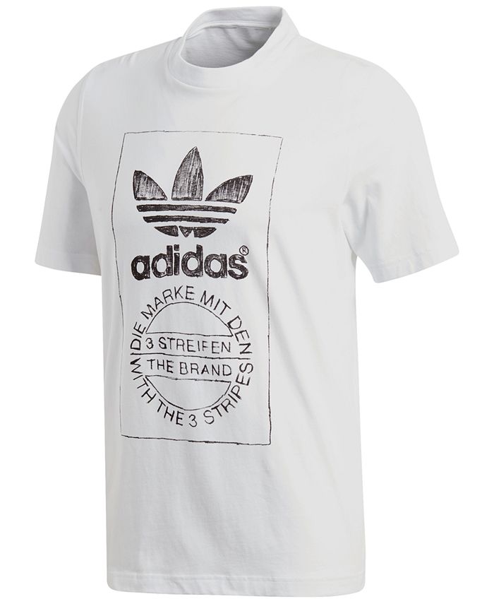 adidas Men's Originals Hand-Drawn-Look Logo T-Shirt - Macy's