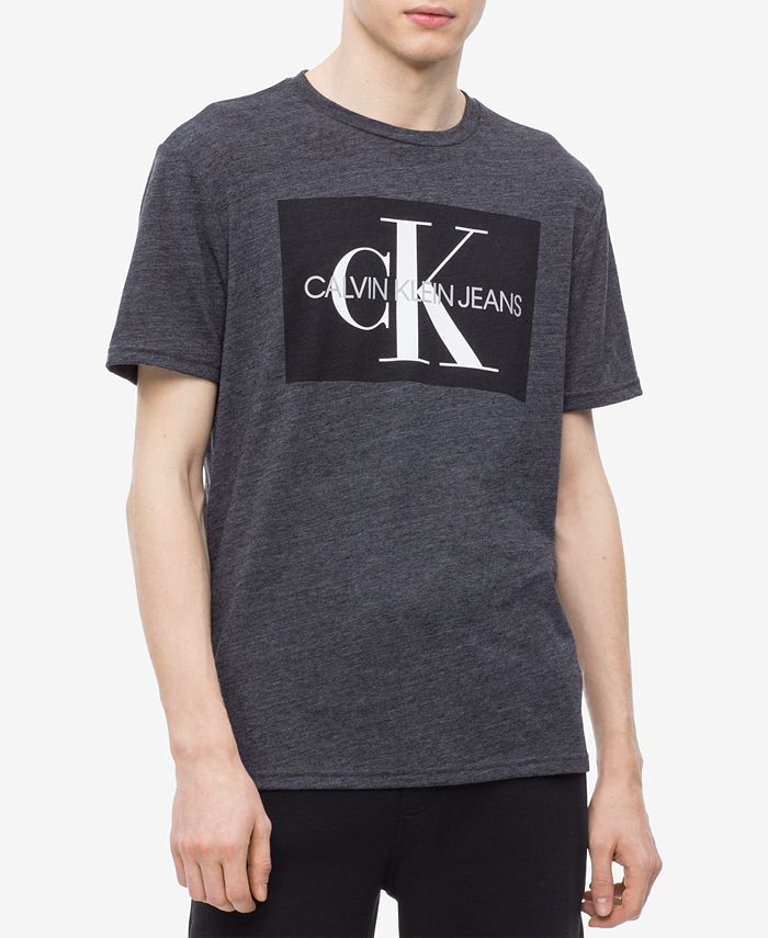 Calvin Klein Jeans Men's Big and Tall Monogram Logo-Print T-Shirt ...