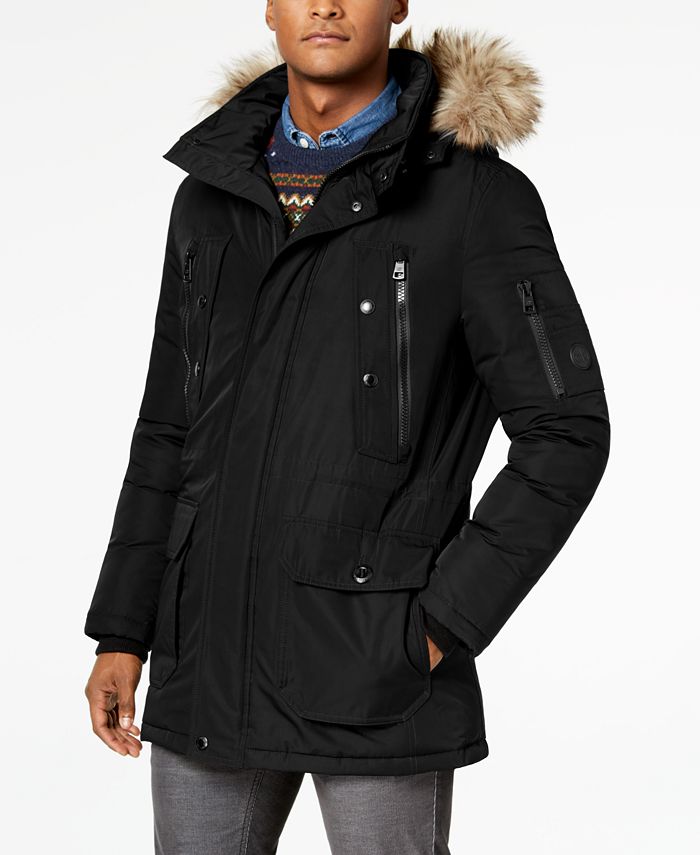 Uitsluiting Seminarie Uitgaan van Calvin Klein Men's Big & Tall Long Snorkel Coat with Faux-Fur Trimmed Hood  & Reviews - Coats & Jackets - Men - Macy's
