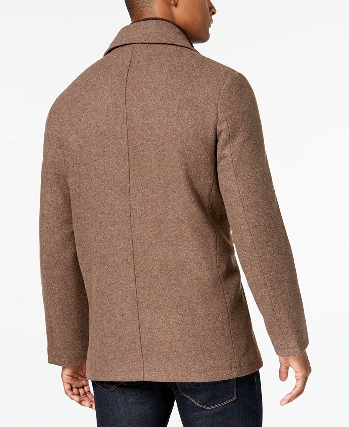 Cole Men's Double Breasted Wool Blend Peacoat with Bib & Reviews Coats & Jackets Men