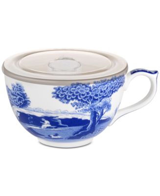 Spode Blue Italian Large Mug & Lid - Macy's