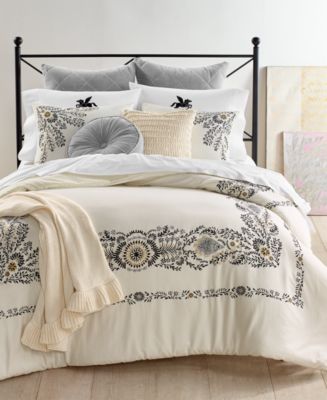 Martha Stewart Collection Paisley 3-Pc. Full/Queen Comforter Set ...