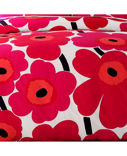 Marimekko Unikko Cotton 3 Pc Full Queen Duvet Cover Set Reviews