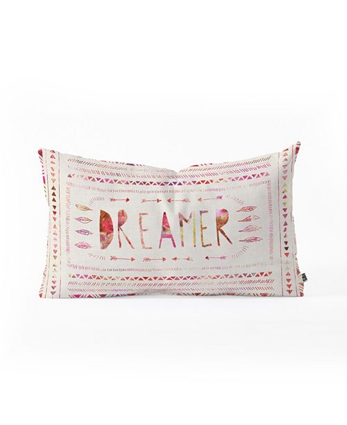 Deny Designs Bianca Green Dreamer Pink Oblong Throw Pillow