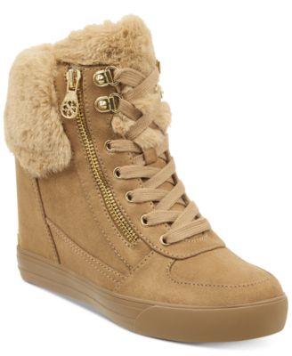 guess women's wedge sneakers