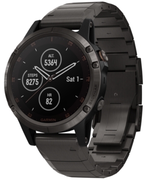 image of Garmin Unisex fenix 5 Plus Titanium Band Smart Watch 47mm