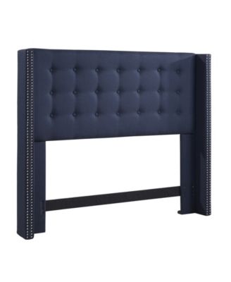 Dwell Home Inc. - Nottingham CK/EK Button Tufted Wing HB Navy