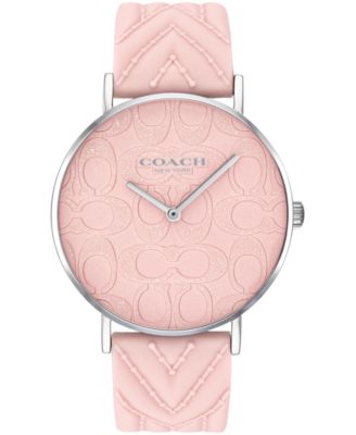 COACH - Women's Perry Ice Pink Silicone Strap Watch 36mm