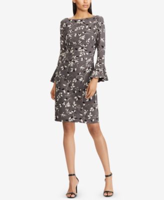 ralph lauren floral bell sleeve dress