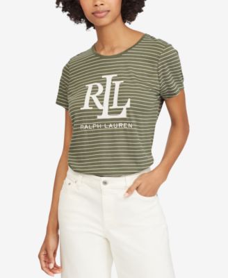 Lauren Ralph Lauren - Striped Logo T-Shirt
