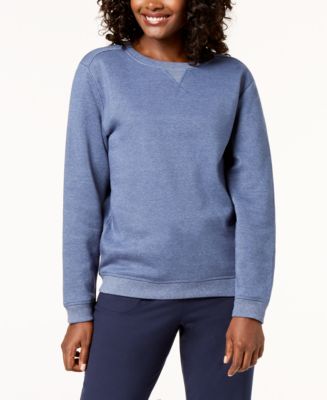 Karen Scott Womens Microfleece Sweatshirt blue 2X 