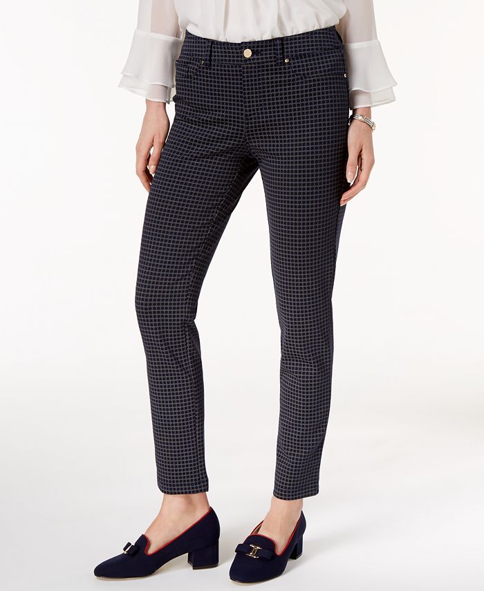 Charter Club Windham Rope-Print Ponte Stretch Pants, Created for Macy's ...