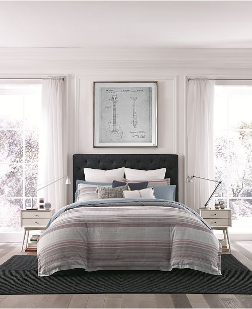 Tommy Hilfiger Alexander Stripe Reversible 3 Pc Full Queen Duvet