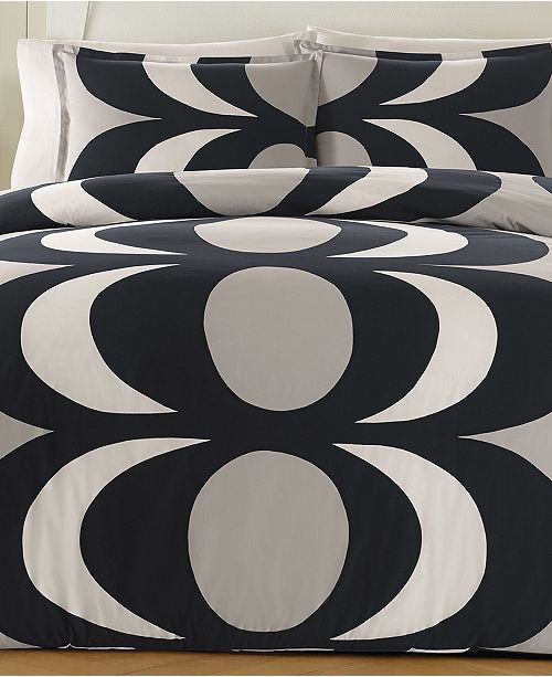 Marimekko Kaivo Cotton 200 Thread Count 3 Pc Gray King Duvet