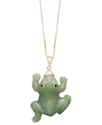 jade frog necklace