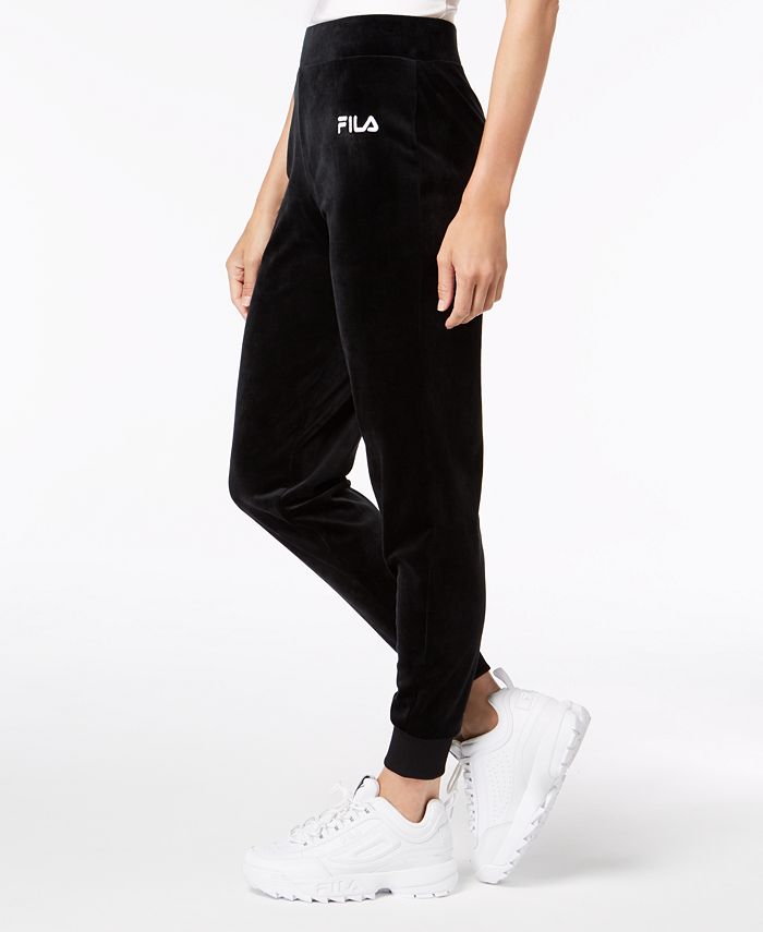 fila velour track pants