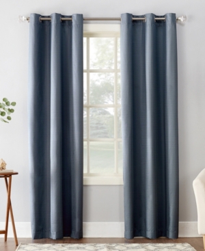 Sun Zero Cooper 40" X 95" Grommet Top Curtain Panel In Blue