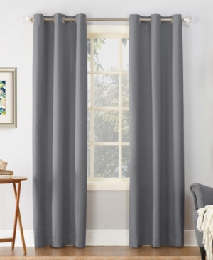 Sun Zero Cooper 40" X 95" Grommet Top Curtain Panel In Gray