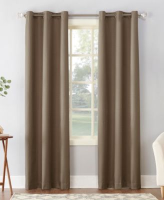 Sun Zero Cooper Thermal Insulated Grommet Top Curtain Collection In Mocha