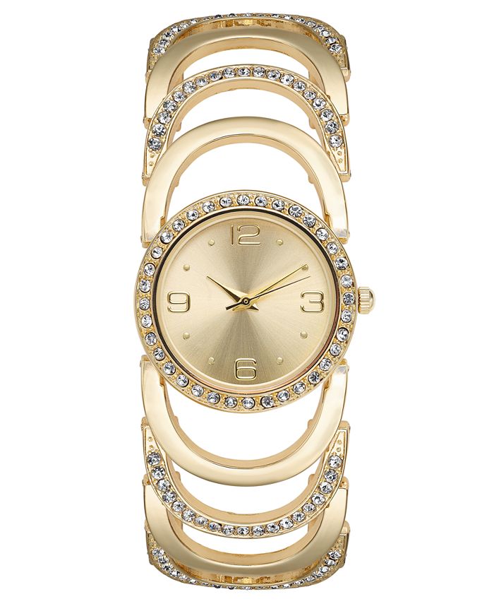 Charter Club - Women's Crystal Accent Bracelet Watch 34mm