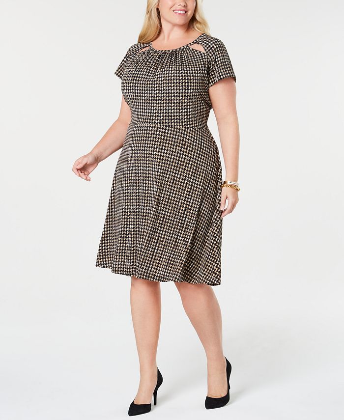 Michael Kors Plus Size Cutout A-Line Dress & Reviews - Dresses - Plus ...