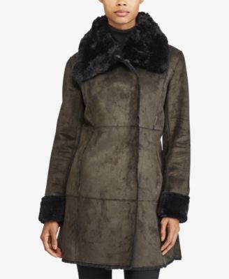 lauren ralph lauren faux shearling coat