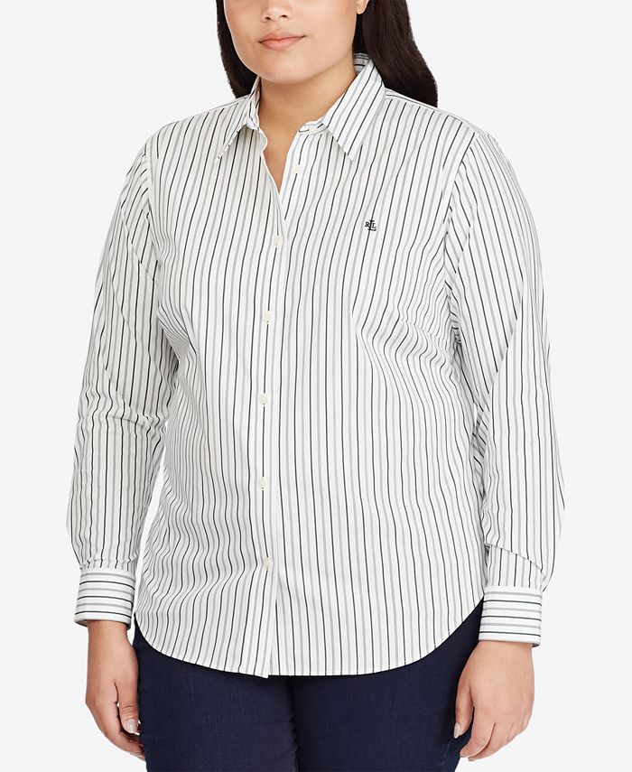 Lauren Ralph Lauren Plus Size Striped Shirt Macys
