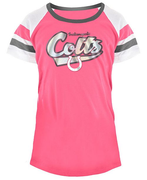 5th Ocean Indianapolis Colts Pink Foil T Shirt Girls 4 16